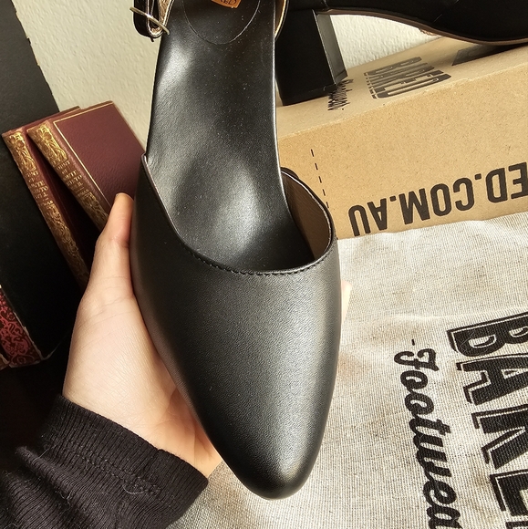 Bared Footwear Griffon Black Leather Heel, size 40, NIB - Picture 5 of 10